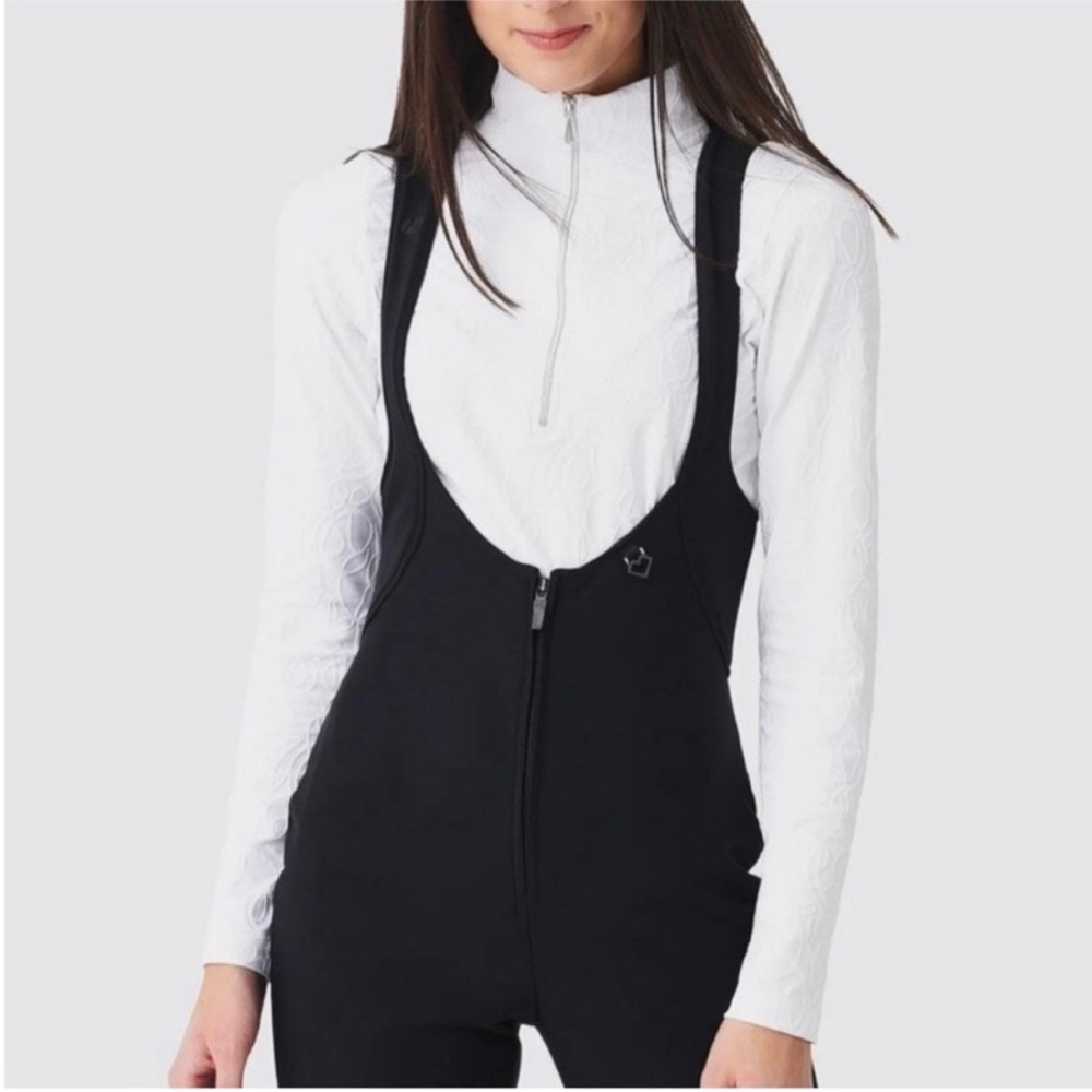 Obermeyer Black Bib-Style Jumpsuit with Front Zip